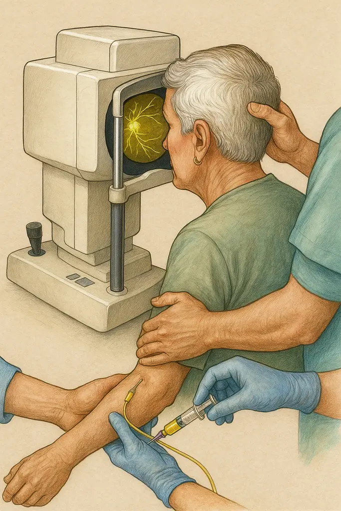 Equipamento para exame de Angiografia com Fluoresceína